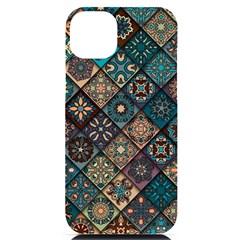 Flower Texture Background Colorful Pattern Iphone 14 Plus Black Uv Print Case by Cemarart