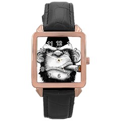 Png Huod Rose Gold Leather Watch  by saad11