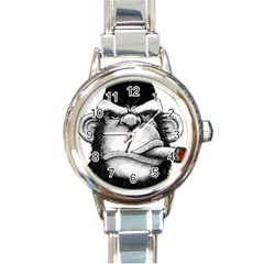 Png Houed Round Italian Charm Watch by saad11