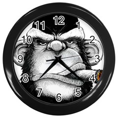 Png Houed Wall Clock (black) by saad11