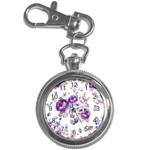 Flower-floral-design-paper-pattern-purple-watercolor-flowers-vector-material-90d2d381fc90ea7e9bf8355 Key Chain Watches Front