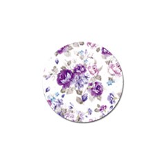 Flower-floral-design-paper-pattern-purple-watercolor-flowers-vector-material-90d2d381fc90ea7e9bf8355 Golf Ball Marker (10 Pack) by saad11