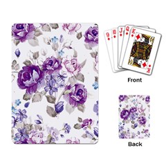 Flower-floral-design-paper-pattern-purple-watercolor-flowers-vector-material-90d2d381fc90ea7e9bf8355 Playing Cards Single Design (rectangle) by saad11