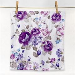 Flower-floral-design-paper-pattern-purple-watercolor-flowers-vector-material-90d2d381fc90ea7e9bf8355 Face Towel by saad11