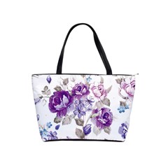 Flower-floral-design-paper-pattern-purple-watercolor-flowers-vector-material-90d2d381fc90ea7e9bf8355 Classic Shoulder Handbag by saad11