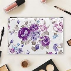 Flower-floral-design-paper-pattern-purple-watercolor-flowers-vector-material-90d2d381fc90ea7e9bf8355 Cosmetic Bag (large) by saad11