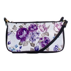 Flower-floral-design-paper-pattern-purple-watercolor-flowers-vector-material-90d2d381fc90ea7e9bf8355 Shoulder Clutch Bag by saad11