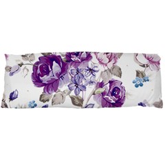 Flower-floral-design-paper-pattern-purple-watercolor-flowers-vector-material-90d2d381fc90ea7e9bf8355 Body Pillow Case Dakimakura (two Sides) by saad11