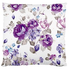 Flower-floral-design-paper-pattern-purple-watercolor-flowers-vector-material-90d2d381fc90ea7e9bf8355 Large Cushion Case (two Sides) by saad11