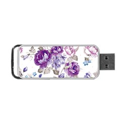 Flower-floral-design-paper-pattern-purple-watercolor-flowers-vector-material-90d2d381fc90ea7e9bf8355 Portable Usb Flash (two Sides) by saad11