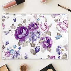 Flower-floral-design-paper-pattern-purple-watercolor-flowers-vector-material-90d2d381fc90ea7e9bf8355 Cosmetic Bag (xxl) by saad11