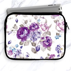 Flower-floral-design-paper-pattern-purple-watercolor-flowers-vector-material-90d2d381fc90ea7e9bf8355 Apple Ipad 2/3/4 Zipper Cases by saad11