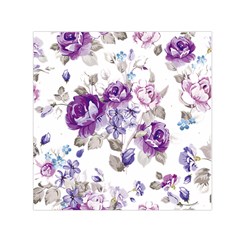 Flower-floral-design-paper-pattern-purple-watercolor-flowers-vector-material-90d2d381fc90ea7e9bf8355 Square Satin Scarf (30  X 30 ) by saad11