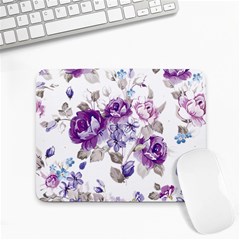 Flower-floral-design-paper-pattern-purple-watercolor-flowers-vector-material-90d2d381fc90ea7e9bf8355 Small Mousepad by saad11