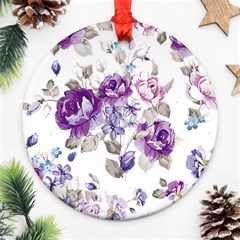 Flower-floral-design-paper-pattern-purple-watercolor-flowers-vector-material-90d2d381fc90ea7e9bf8355 Ornament (round) by saad11