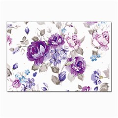 Flower-floral-design-paper-pattern-purple-watercolor-flowers-vector-material-90d2d381fc90ea7e9bf8355 Postcard 4 x 6  (pkg Of 10) by saad11