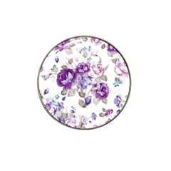 Flower-floral-design-paper-pattern-purple-watercolor-flowers-vector-material-90d2d381fc90ea7e9bf8355 Hat Clip Ball Marker (4 Pack) by saad11