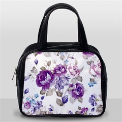 Flower-floral-design-paper-pattern-purple-watercolor-flowers-vector-material-90d2d381fc90ea7e9bf8355 Classic Handbag (one Side) by saad11