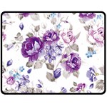 Flower-floral-design-paper-pattern-purple-watercolor-flowers-vector-material-90d2d381fc90ea7e9bf8355 Two Sides Fleece Blanket (Medium) 58.8 x47.4  Blanket Front