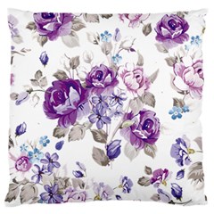 Flower-floral-design-paper-pattern-purple-watercolor-flowers-vector-material-90d2d381fc90ea7e9bf8355 Standard Premium Plush Fleece Cushion Case (two Sides) by saad11