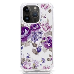 Flower-floral-design-paper-pattern-purple-watercolor-flowers-vector-material-90d2d381fc90ea7e9bf8355 Iphone 14 Pro Tpu Uv Print Case by saad11