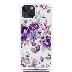 Flower-floral-design-paper-pattern-purple-watercolor-flowers-vector-material-90d2d381fc90ea7e9bf8355 Iphone 13 Tpu Uv Print Case by saad11