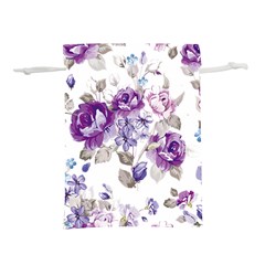 Flower-floral-design-paper-pattern-purple-watercolor-flowers-vector-material-90d2d381fc90ea7e9bf8355 Lightweight Drawstring Pouch (l) by saad11