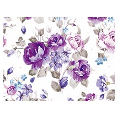 Flower-floral-design-paper-pattern-purple-watercolor-flowers-vector-material-90d2d381fc90ea7e9bf8355 Two Sides Premium Plush Fleece Blanket (extra Small) by saad11