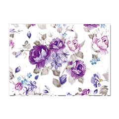 Flower-floral-design-paper-pattern-purple-watercolor-flowers-vector-material-90d2d381fc90ea7e9bf8355 Crystal Sticker (a4) by saad11