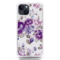 Flower-floral-design-paper-pattern-purple-watercolor-flowers-vector-material-90d2d381fc90ea7e9bf8355 Iphone 14 Tpu Uv Print Case by saad11