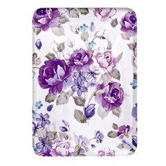 Flower-floral-design-paper-pattern-purple-watercolor-flowers-vector-material-90d2d381fc90ea7e9bf8355 Rectangular Glass Fridge Magnet (4 Pack) by saad11