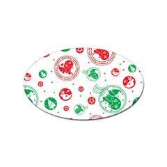 Christmas-texture-mapping-pattern-christmas-pattern-1bb24435f024a2a0b338c323e4cb4c29 Sticker (oval) by saad11