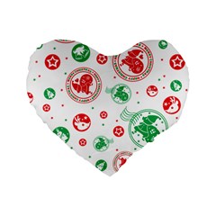 Christmas-texture-mapping-pattern-christmas-pattern-1bb24435f024a2a0b338c323e4cb4c29 Standard 16  Premium Heart Shape Cushions by saad11