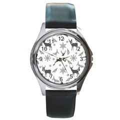 Gray-christmas-element-background-f4f0c9d44b5bbf0cb59e1f7f8d159344 Round Metal Watch