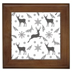 Gray-christmas-element-background-f4f0c9d44b5bbf0cb59e1f7f8d159344 Framed Tile by saad11