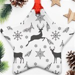 Gray-christmas-element-background-f4f0c9d44b5bbf0cb59e1f7f8d159344 Ornament (Star) Front