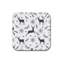 Gray-christmas-element-background-f4f0c9d44b5bbf0cb59e1f7f8d159344 Rubber Coaster (square) by saad11