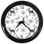 Gray-christmas-element-background-f4f0c9d44b5bbf0cb59e1f7f8d159344 Wall Clock (Black) Front