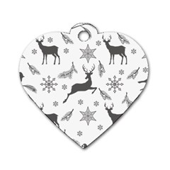 Gray-christmas-element-background-f4f0c9d44b5bbf0cb59e1f7f8d159344 Dog Tag Heart (Two Sides)