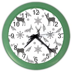 Gray-christmas-element-background-f4f0c9d44b5bbf0cb59e1f7f8d159344 Color Wall Clock by saad11