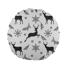 Gray-christmas-element-background-f4f0c9d44b5bbf0cb59e1f7f8d159344 Standard 15  Premium Round Cushions by saad11