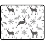 Gray-christmas-element-background-f4f0c9d44b5bbf0cb59e1f7f8d159344 Two Sides Fleece Blanket (Medium) 58.8 x47.4  Blanket Front