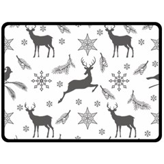 Gray-christmas-element-background-f4f0c9d44b5bbf0cb59e1f7f8d159344 Two Sides Fleece Blanket (large) by saad11