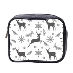 Gray-christmas-element-background-f4f0c9d44b5bbf0cb59e1f7f8d159344 Mini Toiletries Bag (two Sides) by saad11