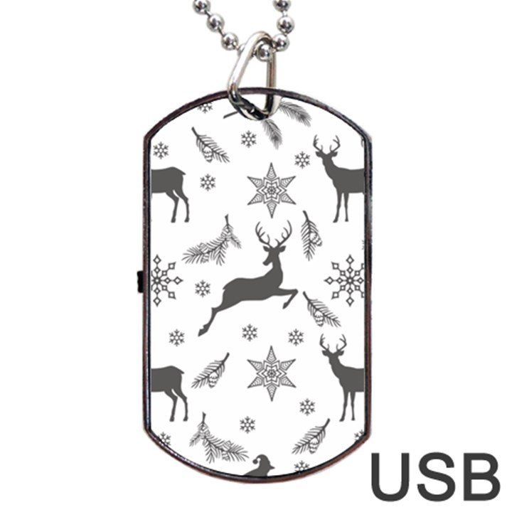 Gray-christmas-element-background-f4f0c9d44b5bbf0cb59e1f7f8d159344 Dog Tag USB Flash (One Side)