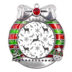 Gray-christmas-element-background-f4f0c9d44b5bbf0cb59e1f7f8d159344 Metal X mas Ribbon With Red Crystal Round Ornament