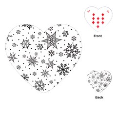 Snowflake-icon-vector-christmas-seamless-background-531ed32d02319f9f1bce1dc6587194eb Playing Cards Single Design (heart) by saad11