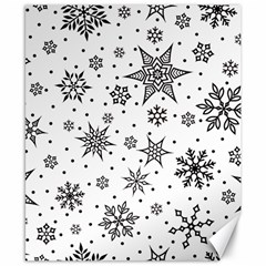 Snowflake-icon-vector-christmas-seamless-background-531ed32d02319f9f1bce1dc6587194eb Canvas 8  X 10  by saad11