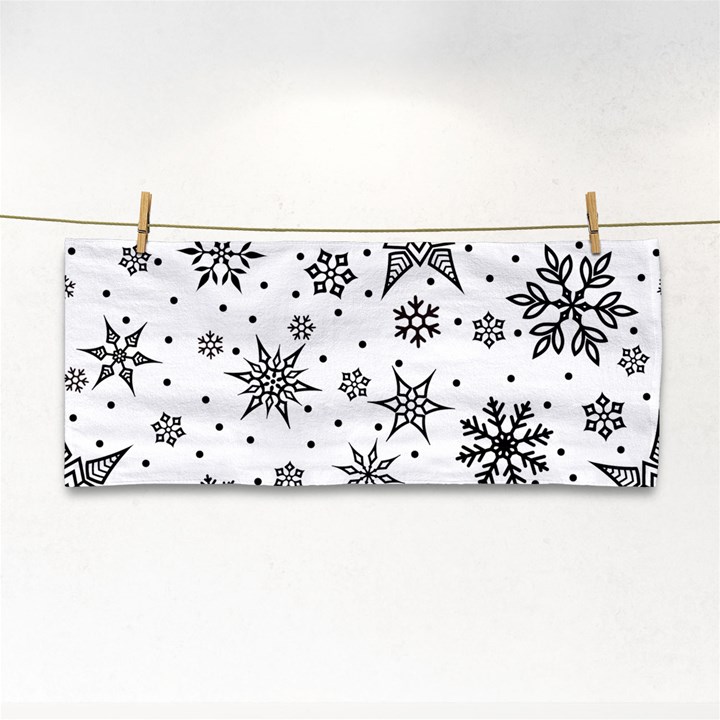 Snowflake-icon-vector-christmas-seamless-background-531ed32d02319f9f1bce1dc6587194eb Hand Towel