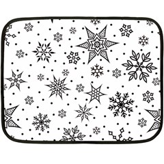 Snowflake-icon-vector-christmas-seamless-background-531ed32d02319f9f1bce1dc6587194eb Two Sides Fleece Blanket (mini) by saad11